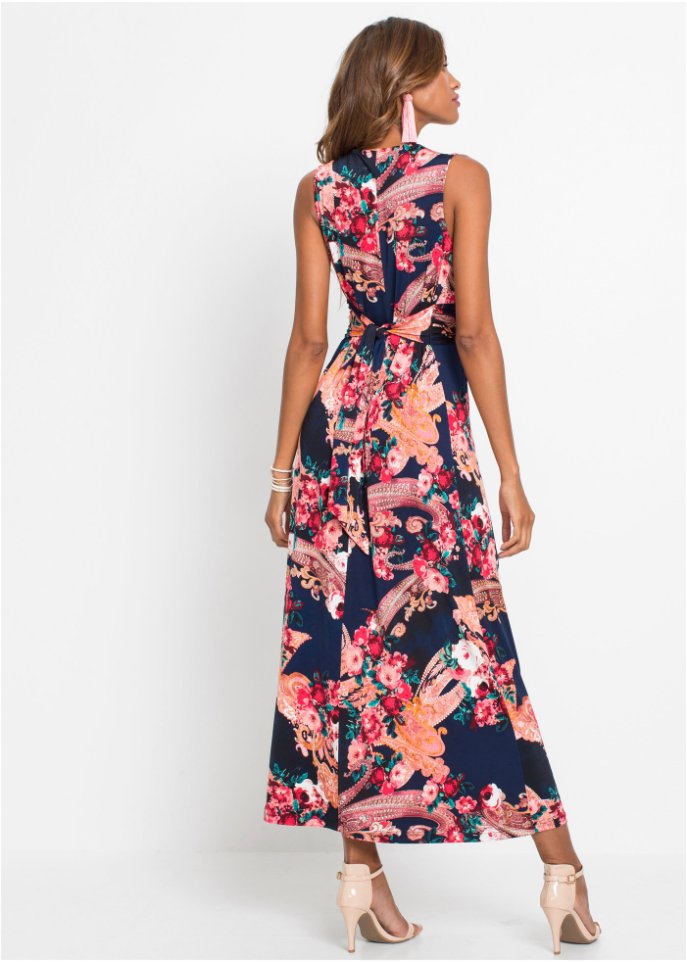 Maxikleid mit Wickeldetail