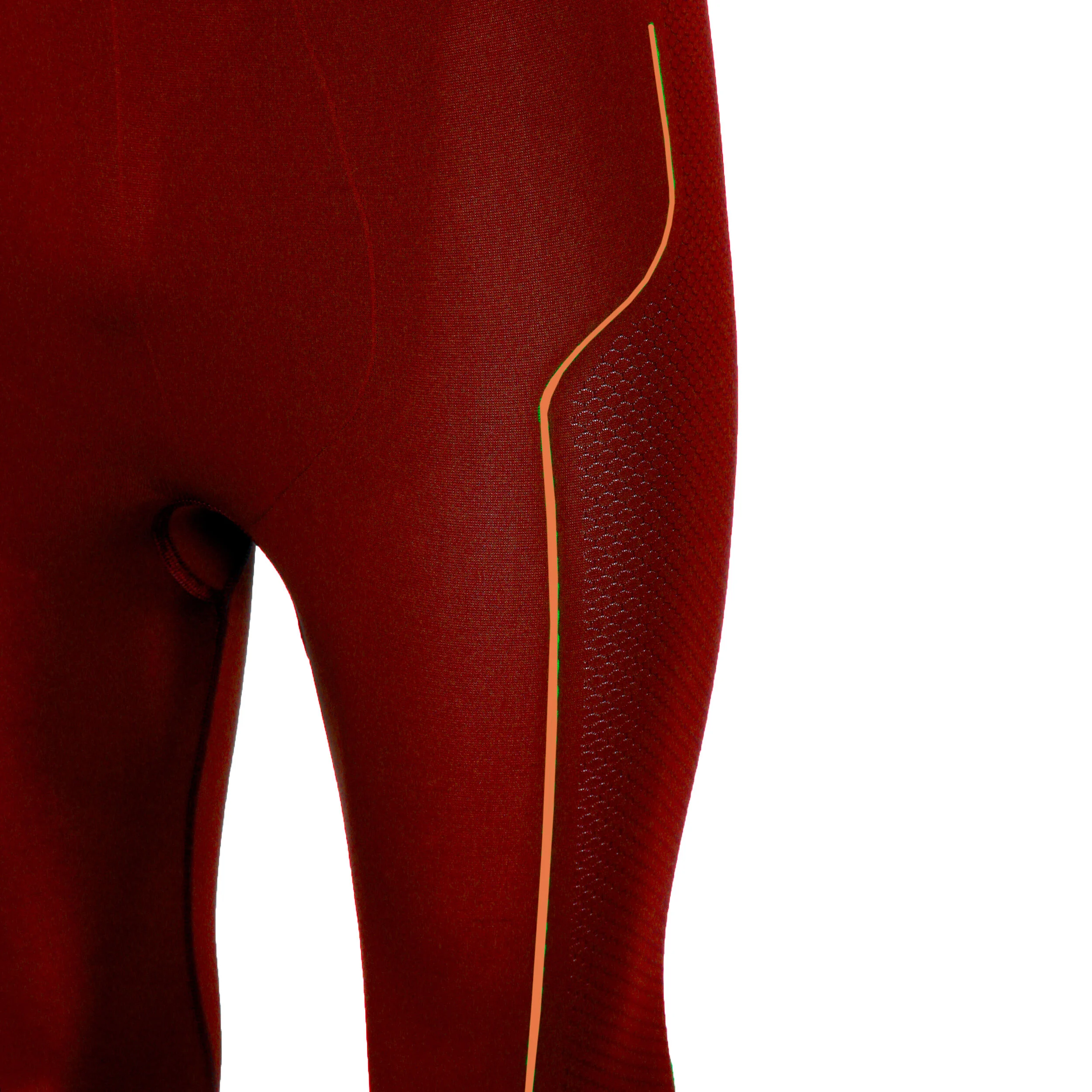 Long Tights Tight Damen - Rot, Orange