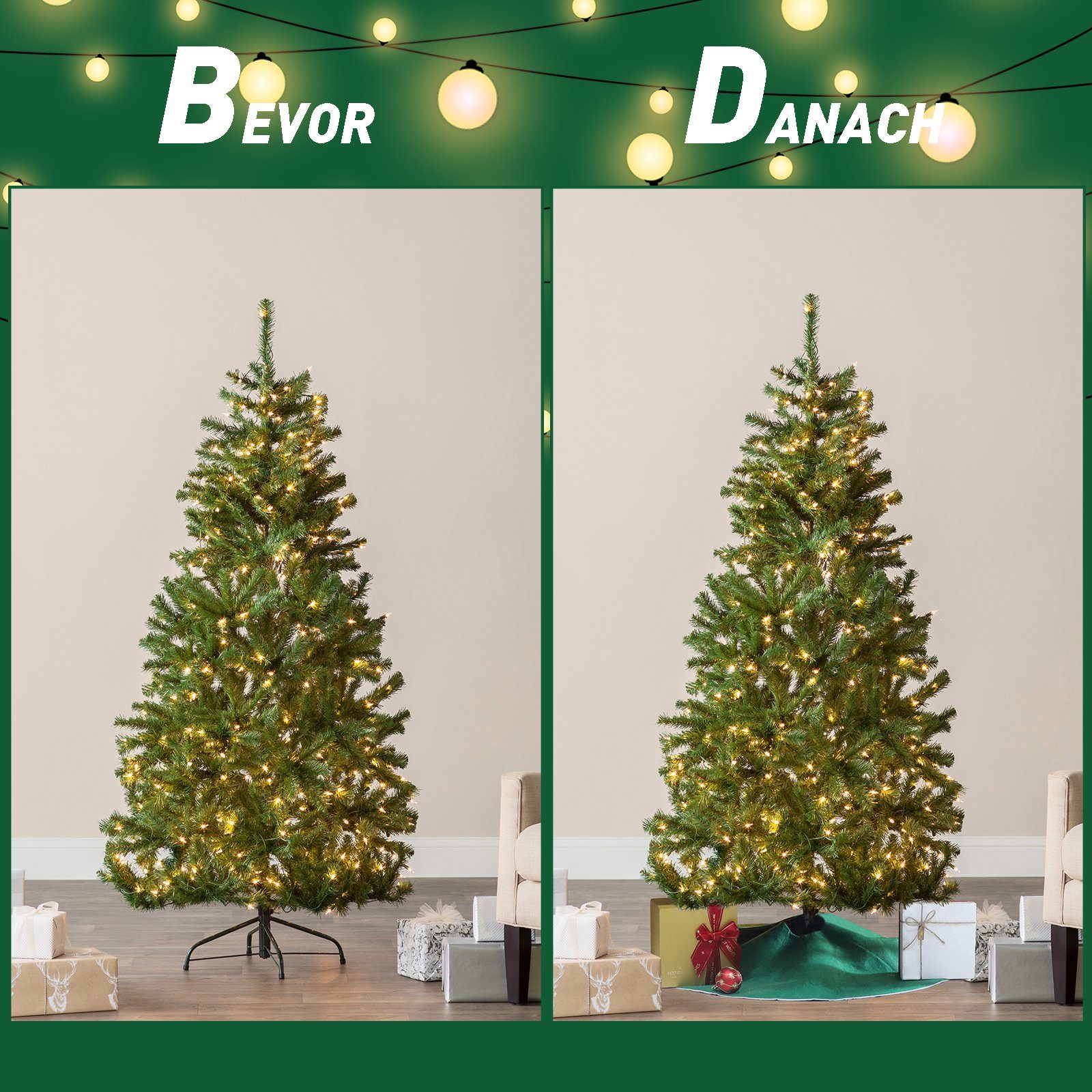 Salcar Weihnachtsbaumdecke Weihnachtsdeko, Christbaumschmuck, Christbaumdecke, Baumteppich Rund, Weihnachtsbaum Rock, Weihnachtsbaum Teppich für Weihnachtsbaumständer