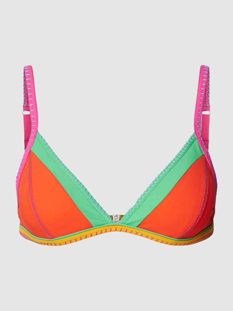 Bikini-Oberteil mit Colour-Blocking-Design Modell 'TAEKO' in orange