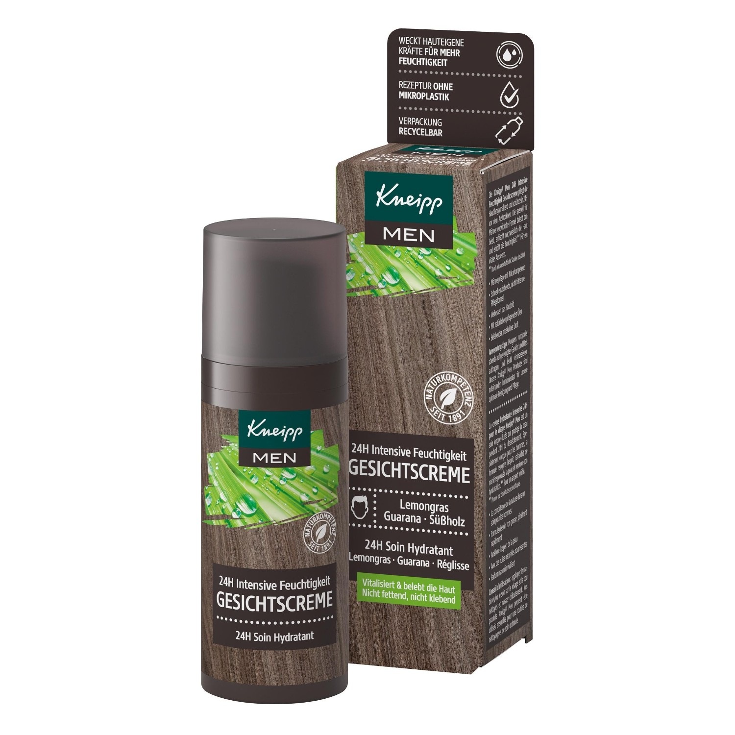 Men 24H Intensive Feuchtigkeit . Lemongras. Guarana & Süßholz