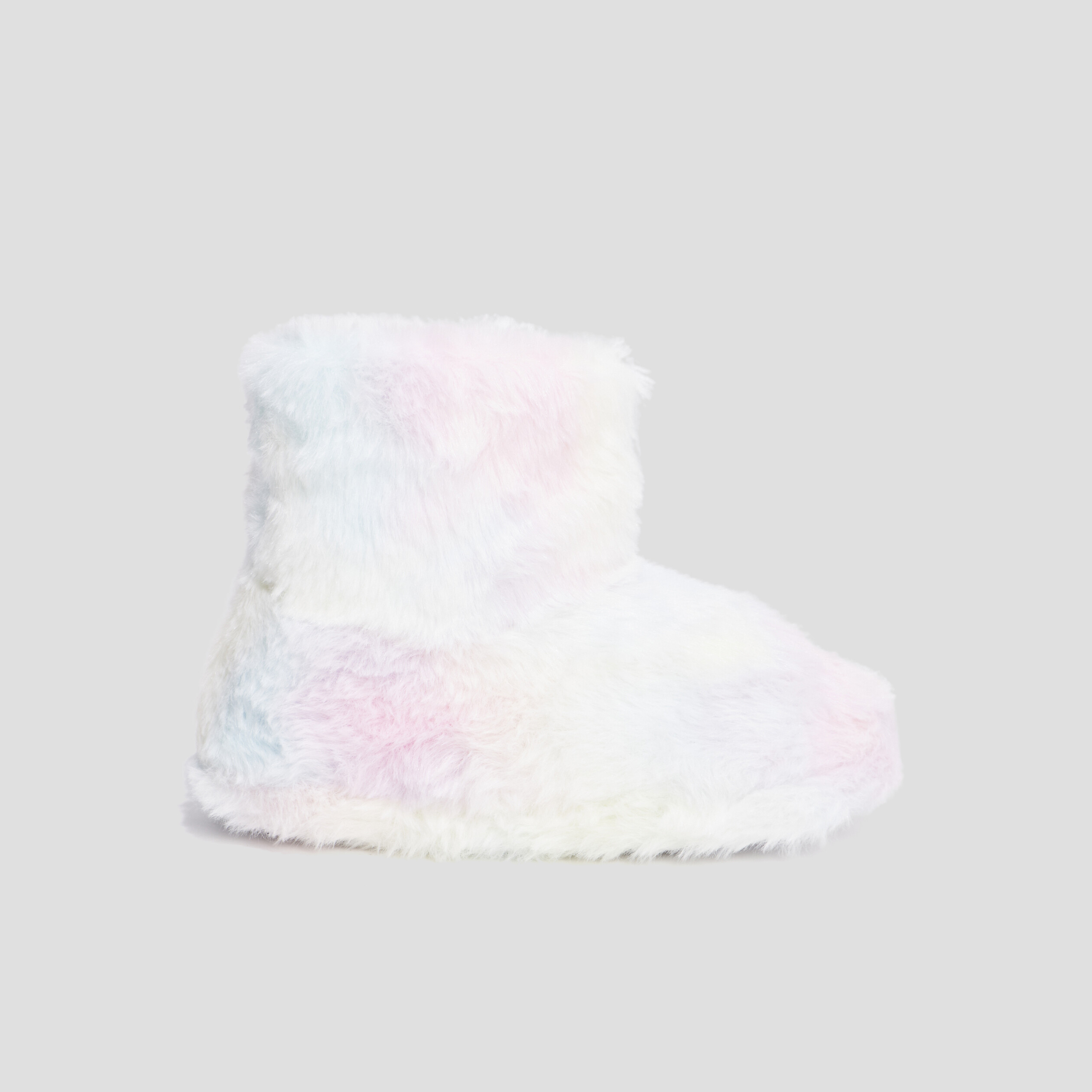 Chaussons bottines fourrure multicolore fille | La Halle