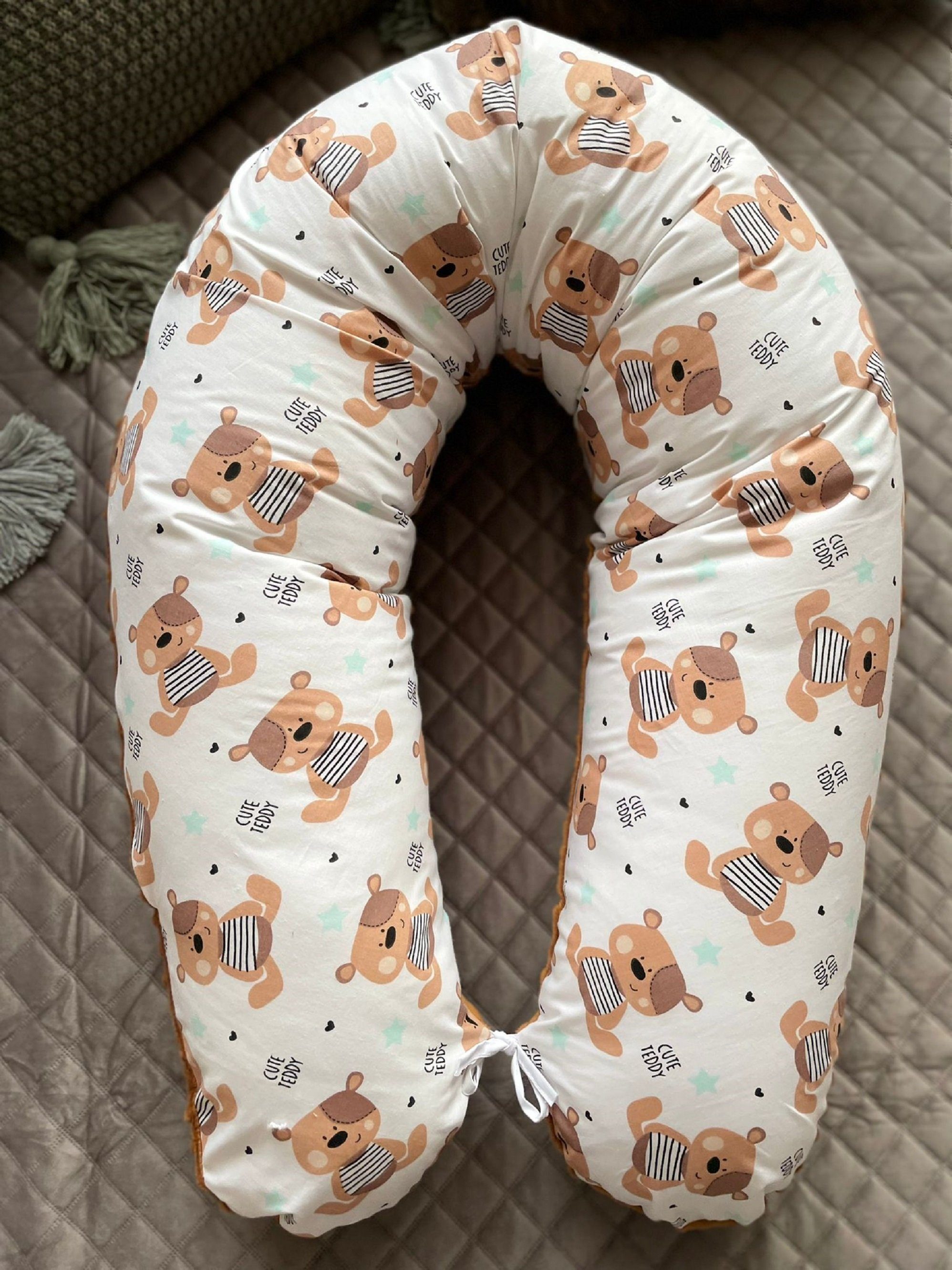 Loolay Stillkissen Waffelpique o. MINKY Seitenschläferkissen Schwangerschaftskissen XXL, Attmungsaktive WAFFEL o. angenehm MINKY + GLATT Baumwolle WEICH Stillkissen LOOLAY®, 170 cm Stillkissen + abnehmbar BEZUG, 100% Europäische Stoffe und Kleinserie