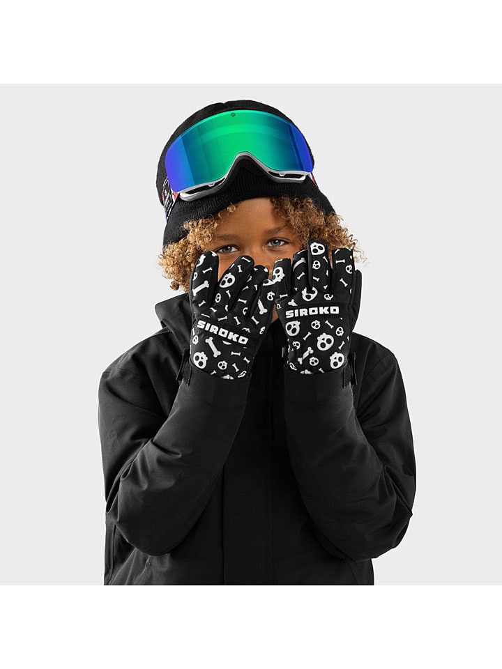 Siroko Funktionshandschuhe ''Skull'' in Schwarz/ Weiß günstig kaufen