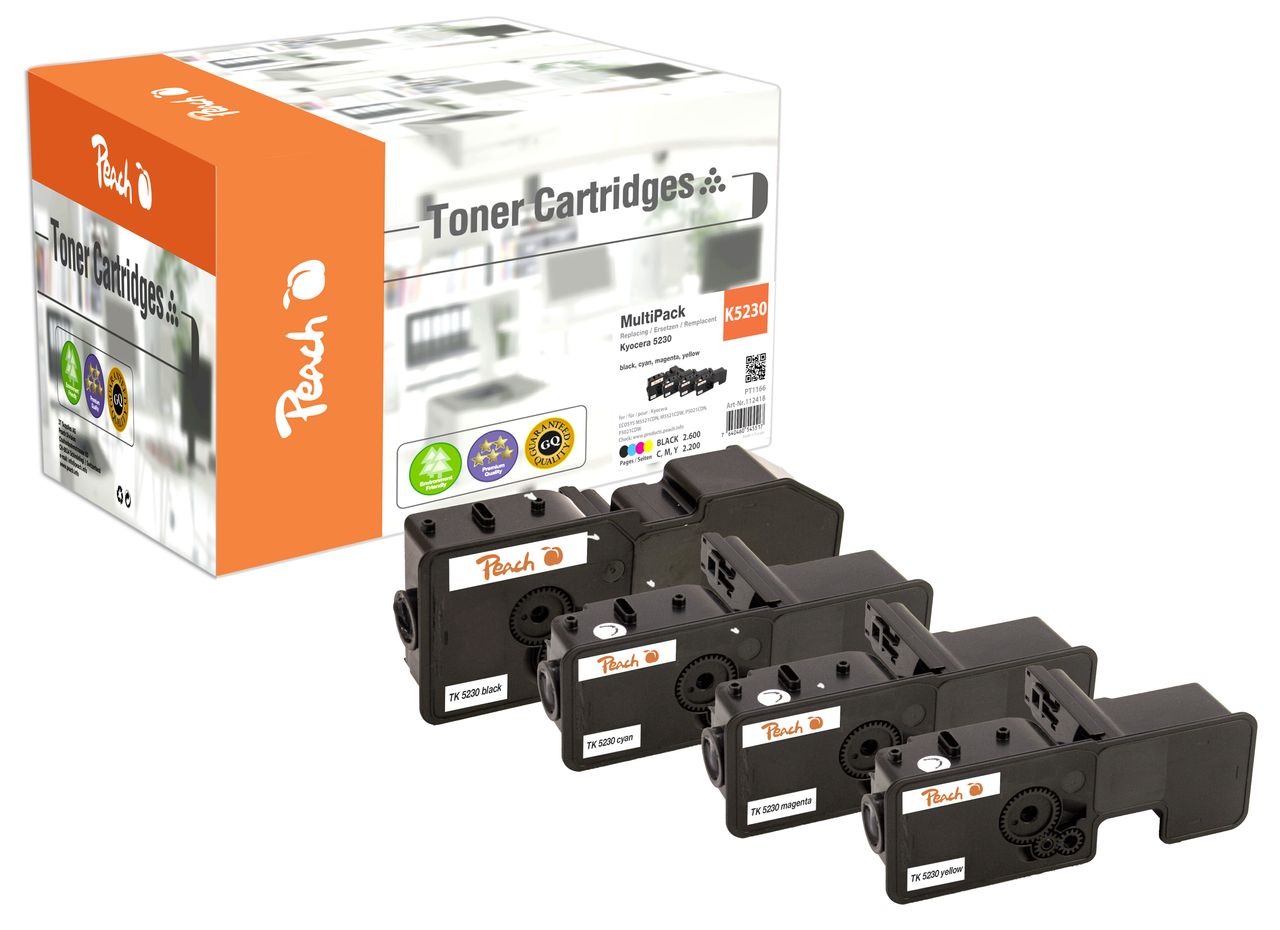 Peach Spar Pack Tonermodule ersetzt Kyocera TK-5230