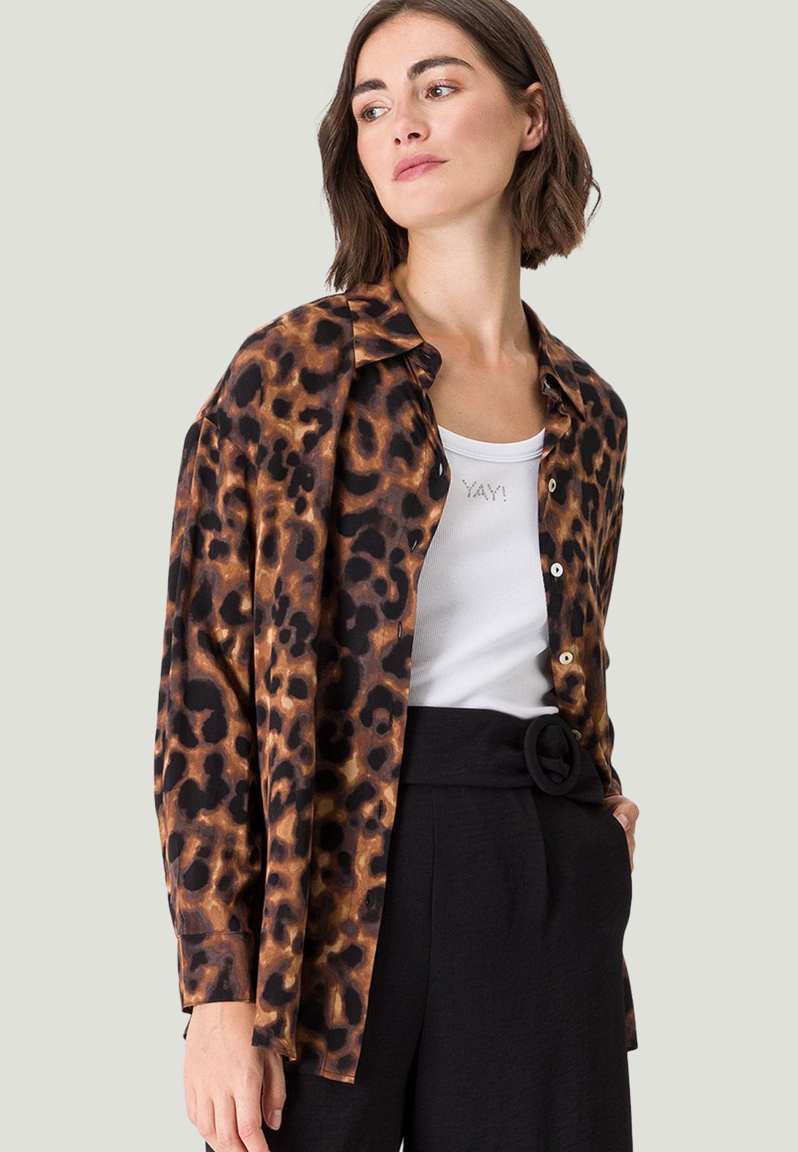 Bluse mit Leoprint