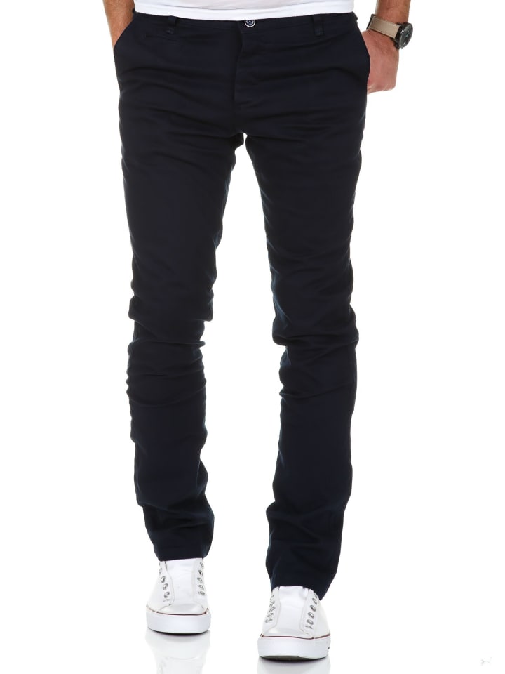 Amaci&Sons Slim Fit Chino mit Stretch ATLANTA in Navyblau günstig kaufen