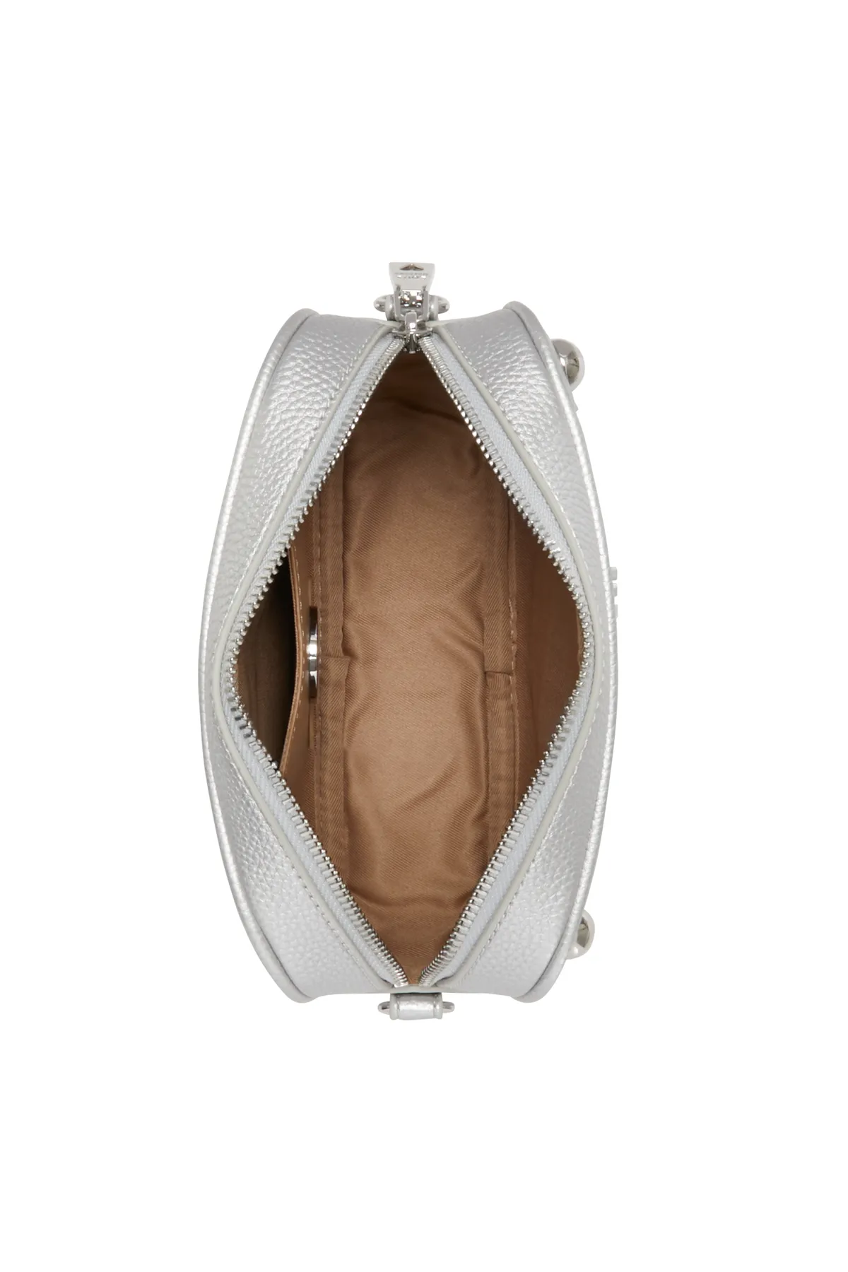 1'ASLAN  Love Moschino Pebble Silberfarbene Umhängetasche JC4142PP1IL1190B