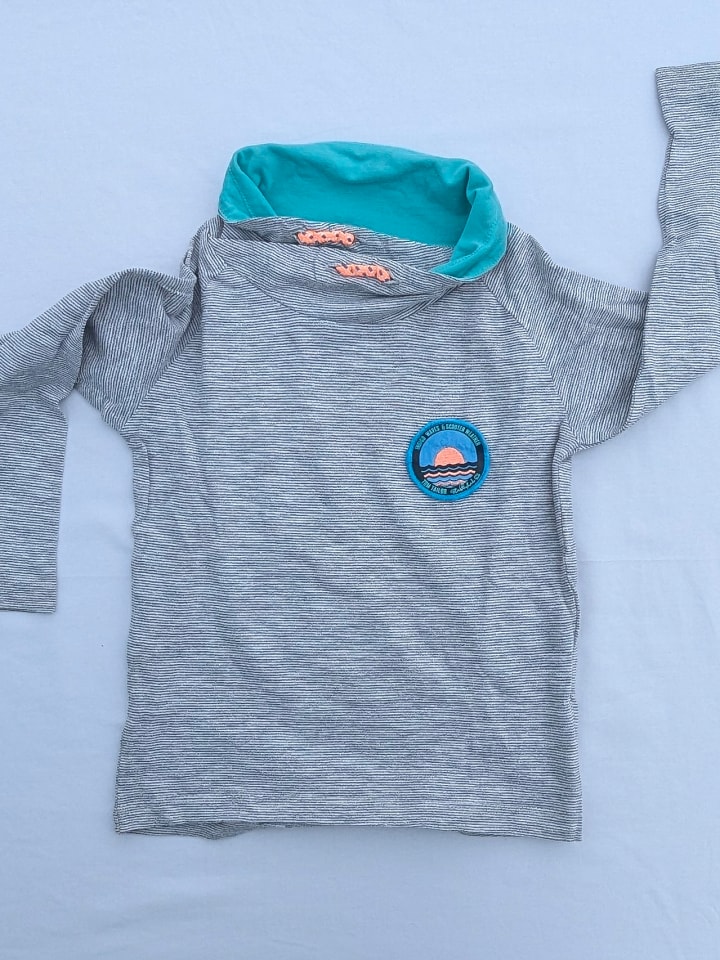 Tom Tailor Longsleeve in Grau/ Blau günstig kaufen 92/98