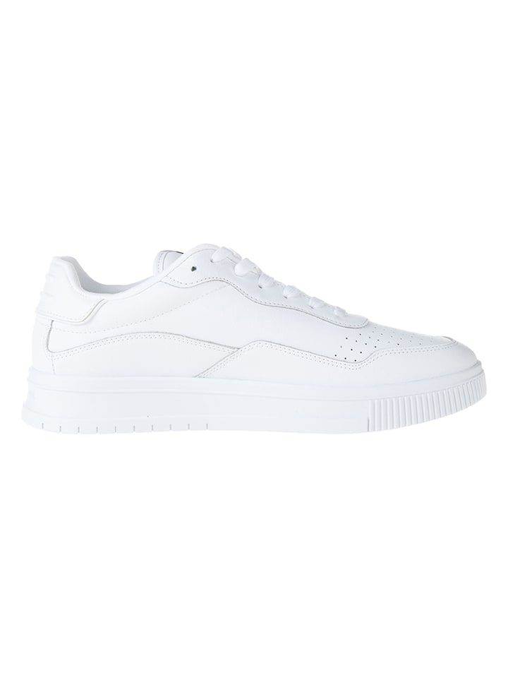 Tommy Hilfiger Shoes Leder-Sneakers in Weiß günstig kaufen 45