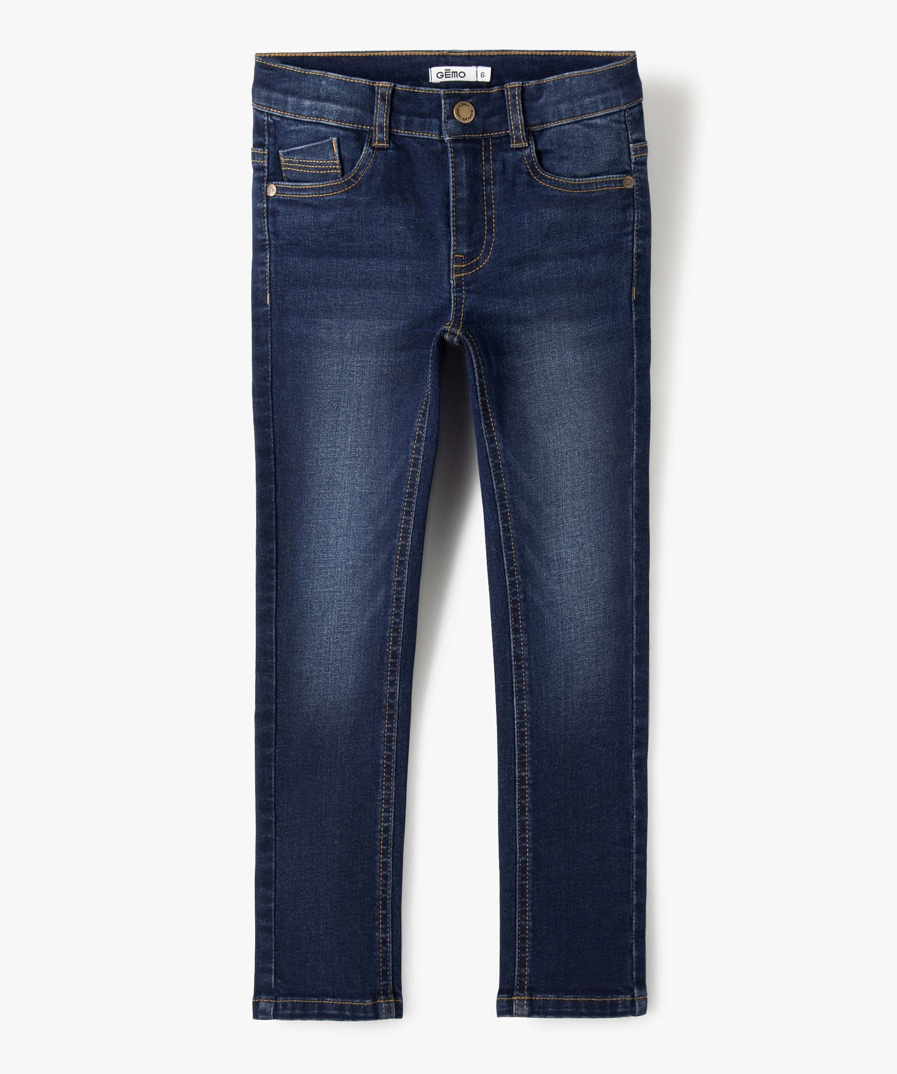 Jean coupe skinny extensible 5 poches Garçon stone | GEMO