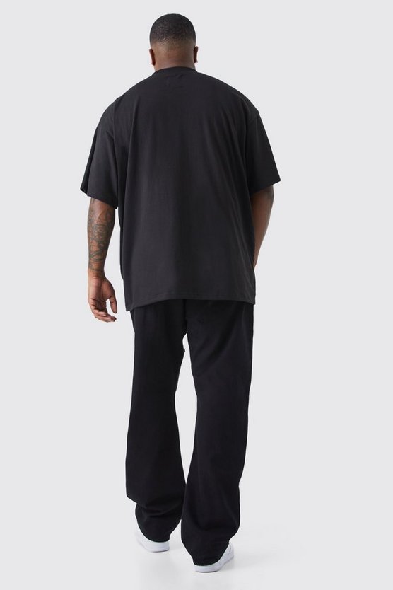 Plus Slim-Fit Schlagjeans mit Sternen-Applikation