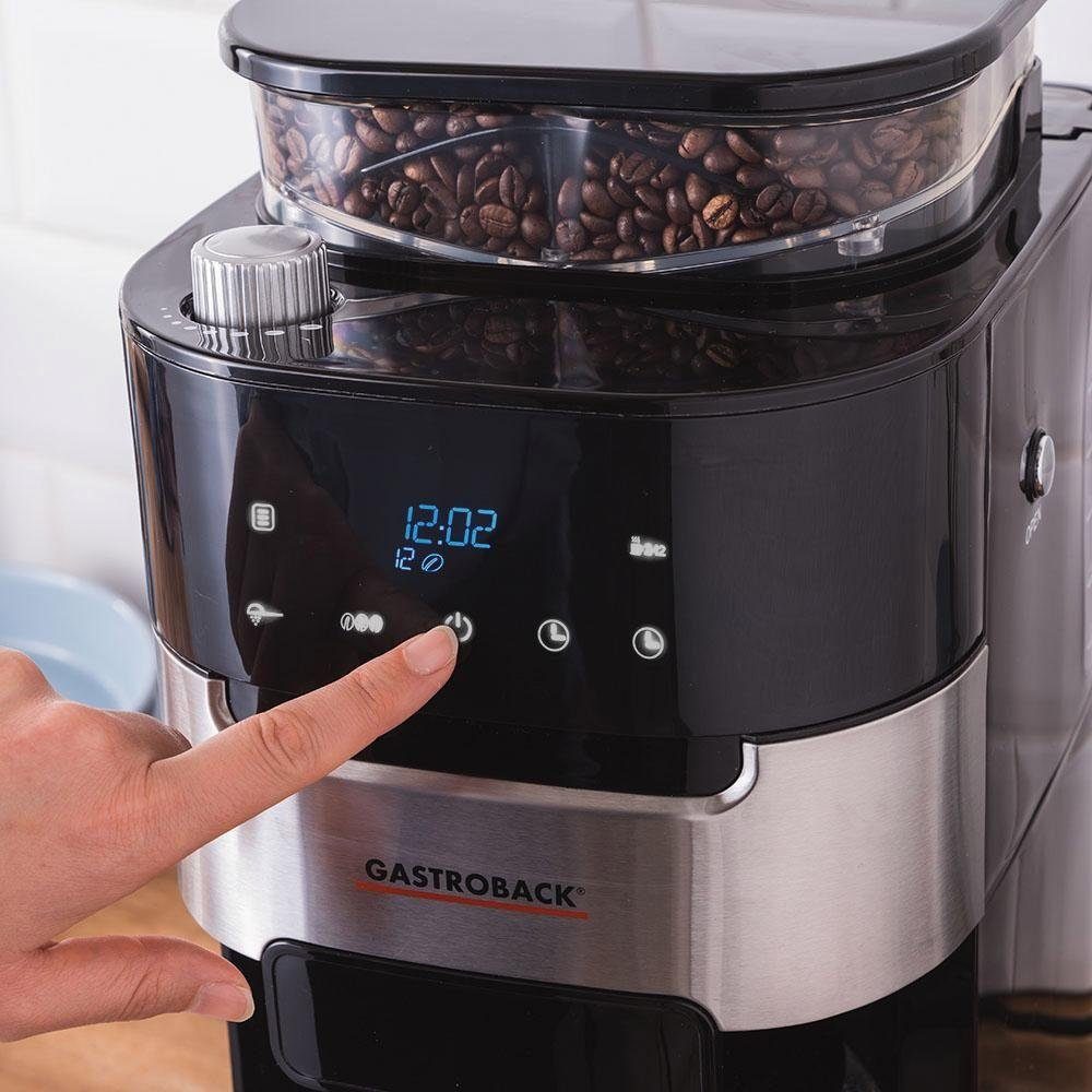 Gastroback Kaffeemaschine mit Mahlwerk 42711 S Grind & Brew Pro Thermo, 1l Kaffeekanne, Permanentfilter 1x4