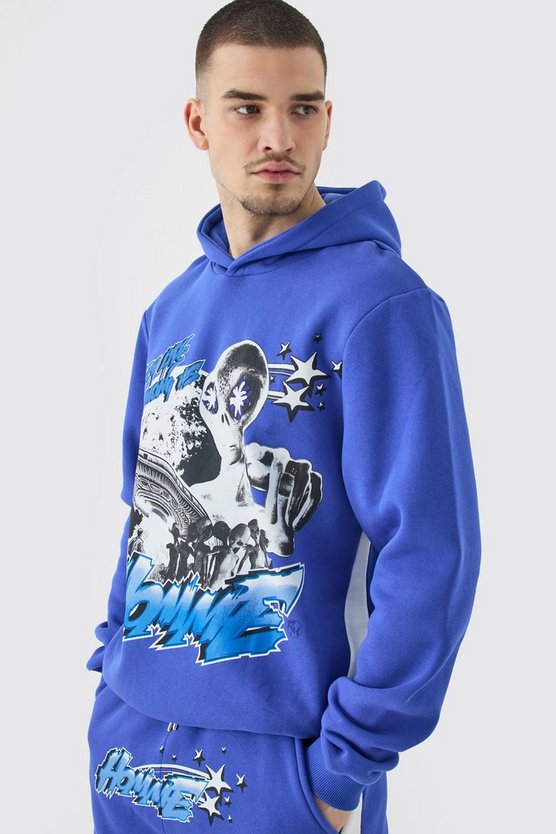 Tall Trainingsanzug mit Homme Alien Print und Kapuze