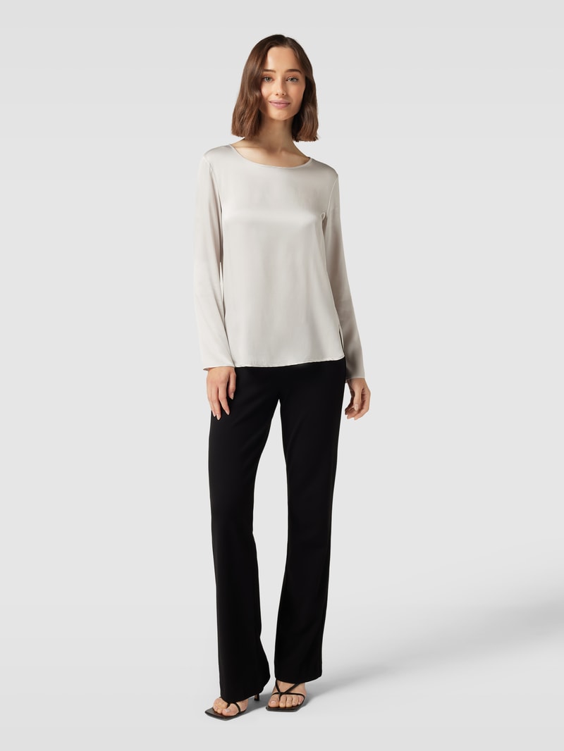 Blusenshirt mit Rundhalsausschnitt Modell 'MOLDAVA' in beige
