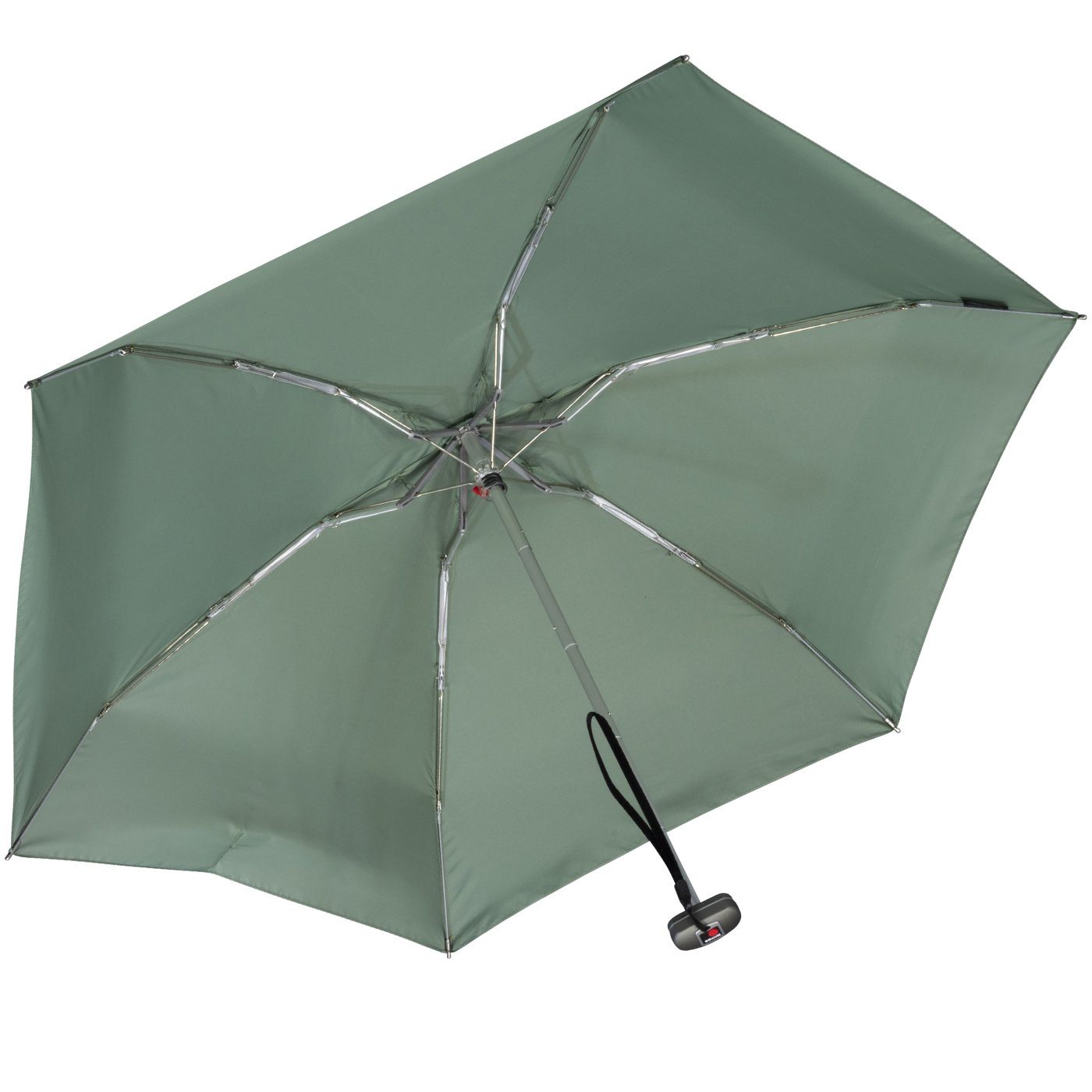 Knirps® Taschenregenschirm winziger Damen-Taschenschirm, leicht und flach, für die Handtasche - Travel grün aloe