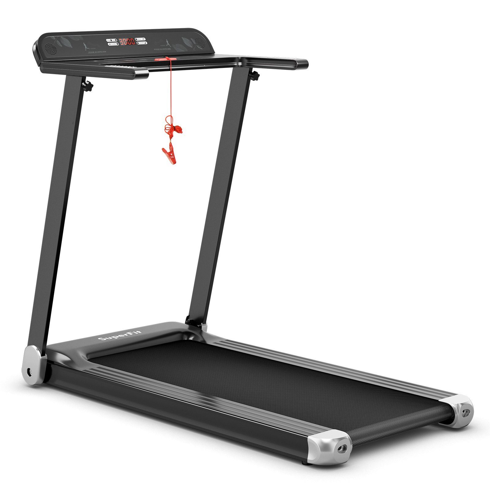 COSTWAY Laufband Fittnessgerät, 12 km/h mit 12 Programme, per App