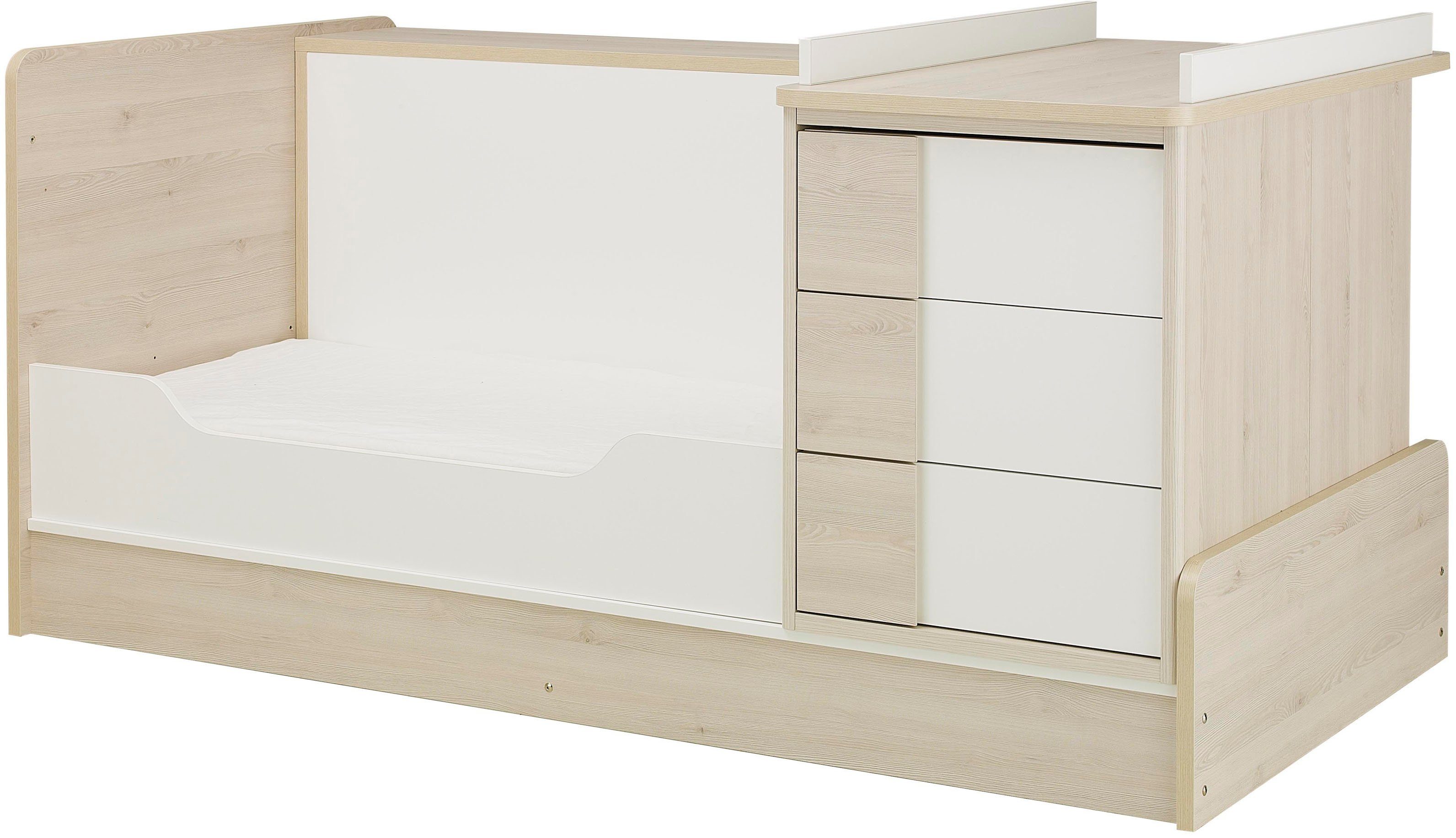 Galipette Bettanlage Sasha, (5-St), bestehend aus Bett, Regal, Kommode, Schreibtisch & Ablage