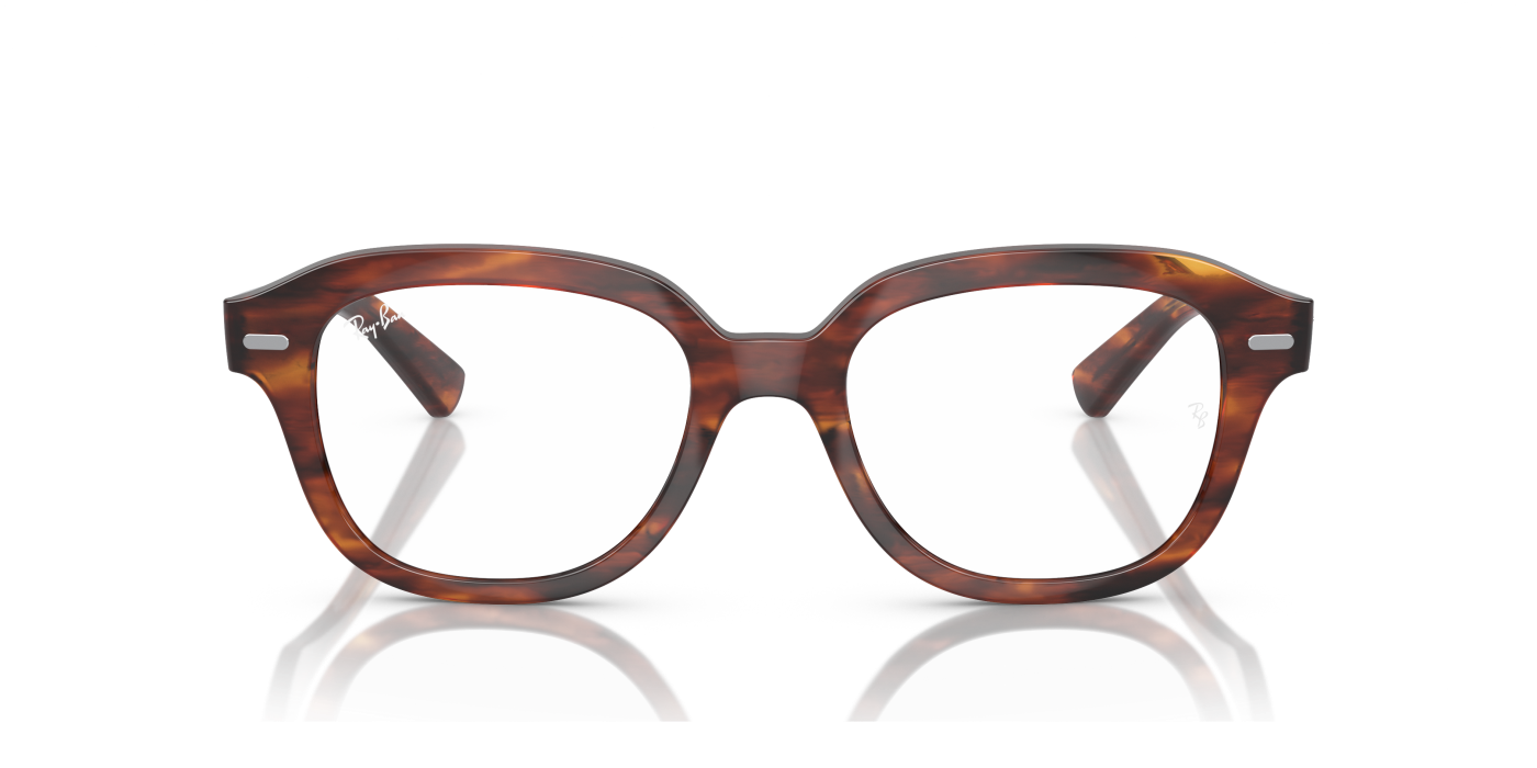 ERIK OPTICS - Ochelari de soare Havana cu dungi lucioase