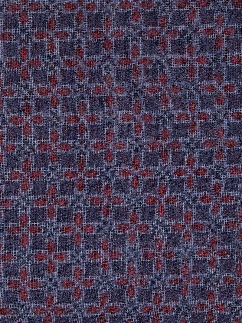 Schal aus Wolle in marineblau