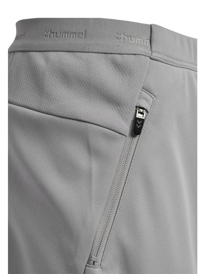 Hummel Sportliche Shorts mit Reißverschlusstaschen in Grau günstig kaufen