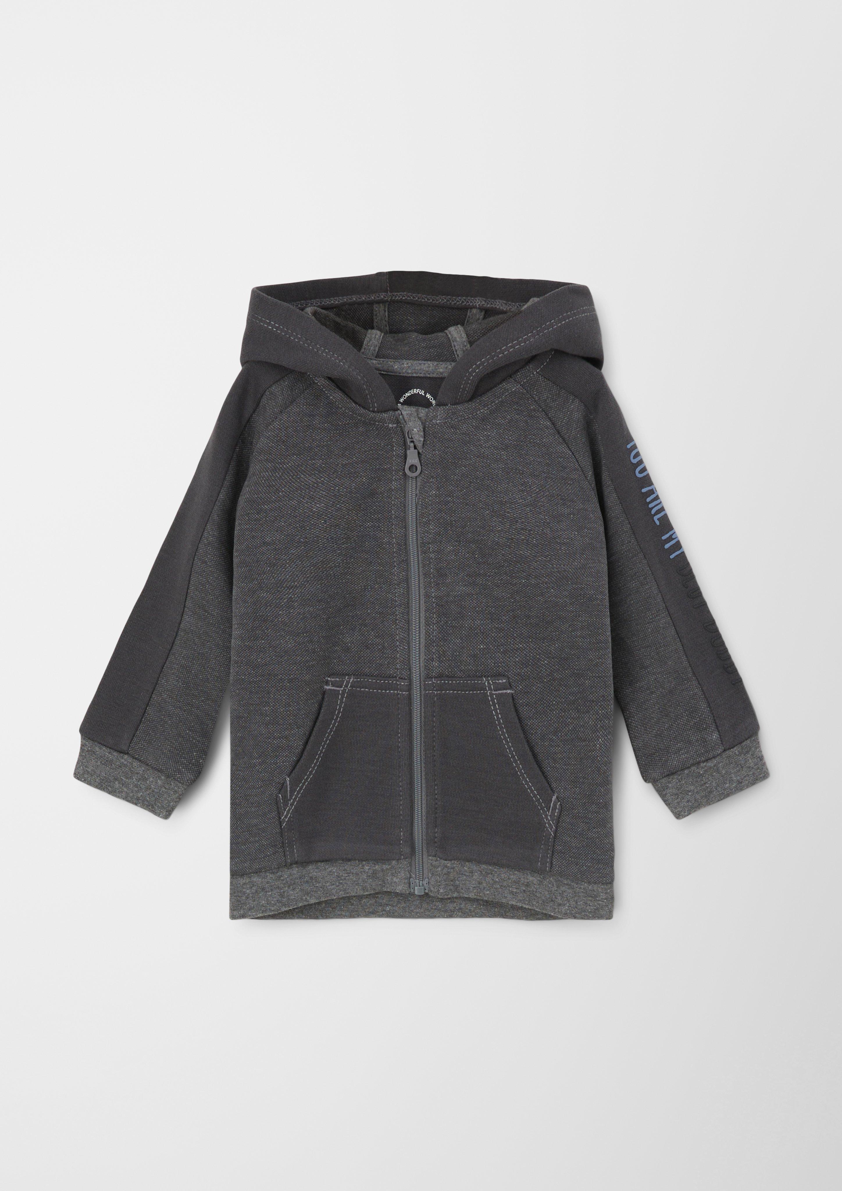 Sweatjacke mit Print-Detail  2122387-97W7