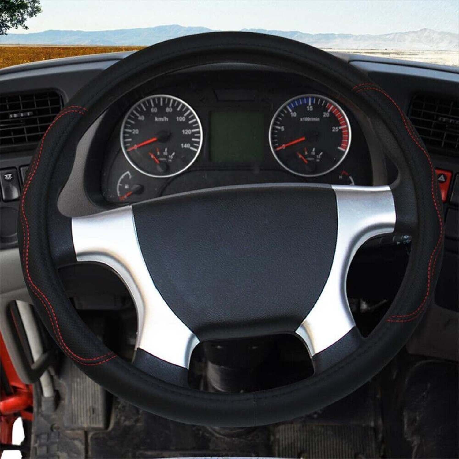 flowgoer Lenkradbezug LKW-SUV-Auto-Lenkradbezug aus Leder