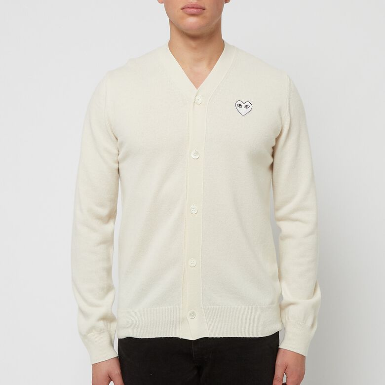 Comme des Garcons Play Knit Cardigan natural