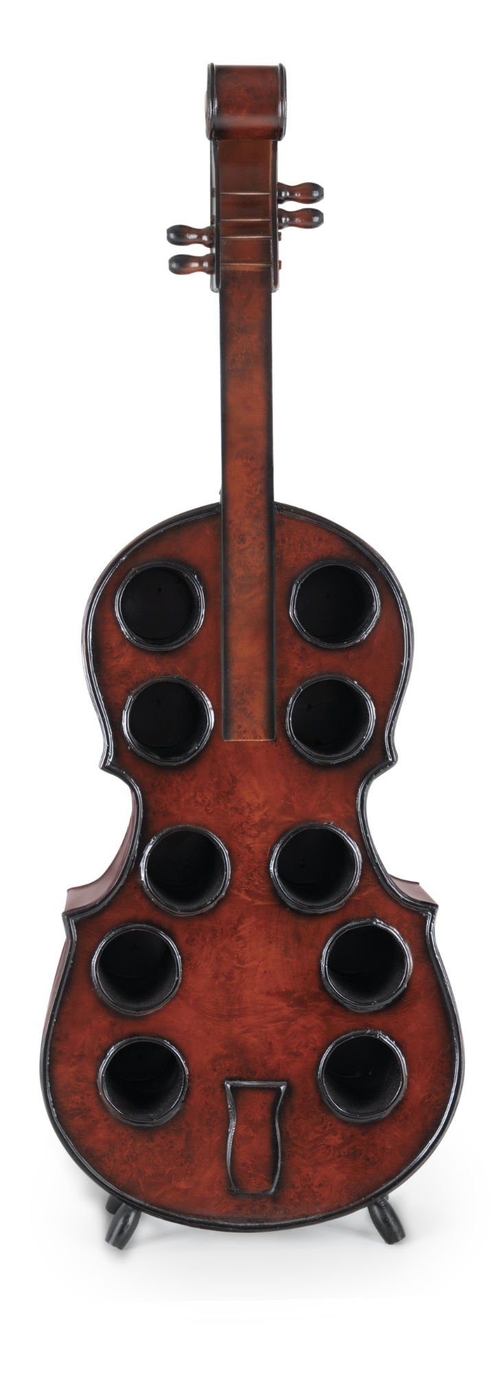 Stagecaptain Flaschenregal WR-10 Stradivino Weinregal für 10 Flaschen, Weinständer Holz stehend in Vintage-Optik 