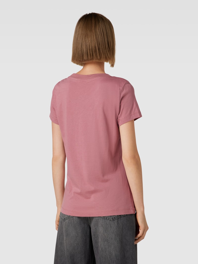 T-Shirt mit Statement-Print in bordeaux rot