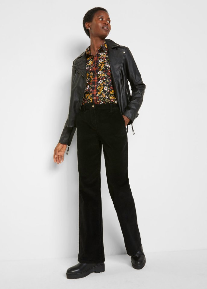 Cordhose mit weitem Bein