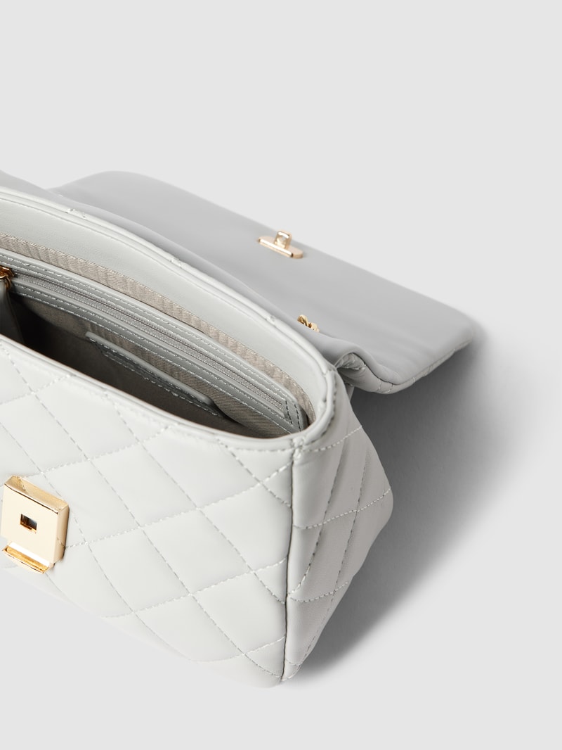 Umhängetasche mit Label-Detail Modell 'OCARINA PATTINA' in hellgrau
