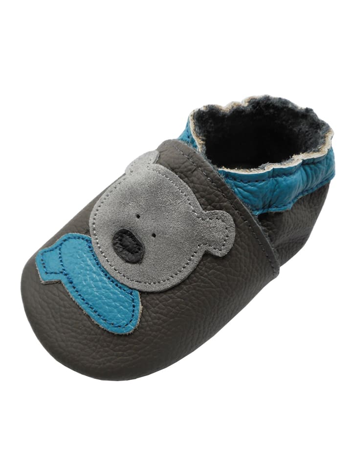 Yalion Leder-Krabbelschuhe 