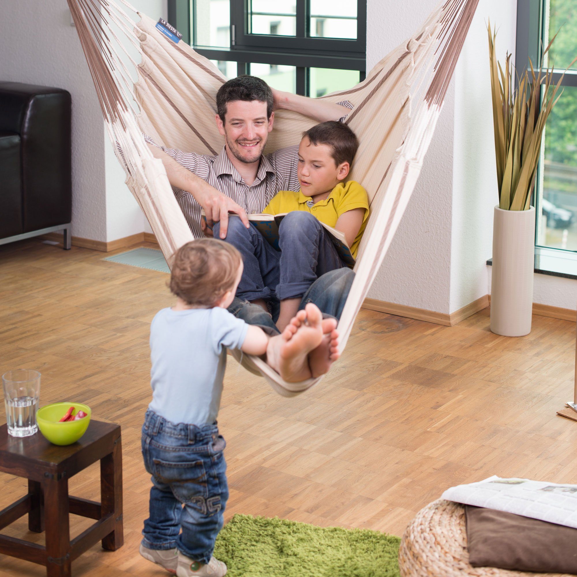 La Siesta Hängestuhl Hängestuhl Hängesessel Lounger HABANA Nougat Bio Baumwolle La Siesta, Hochwertige Qualität