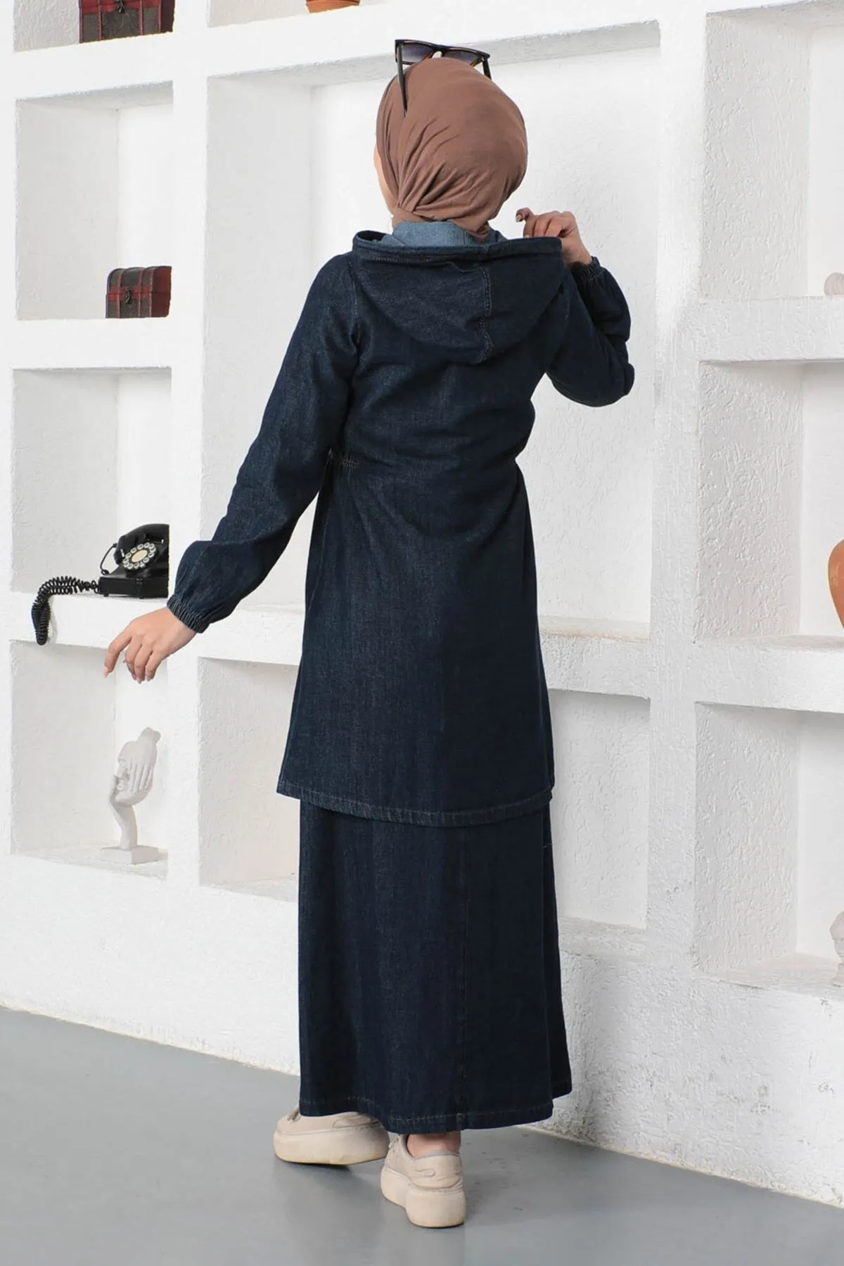 Modamihram  Jeansanzug mit Rock, Dark Denim 19500