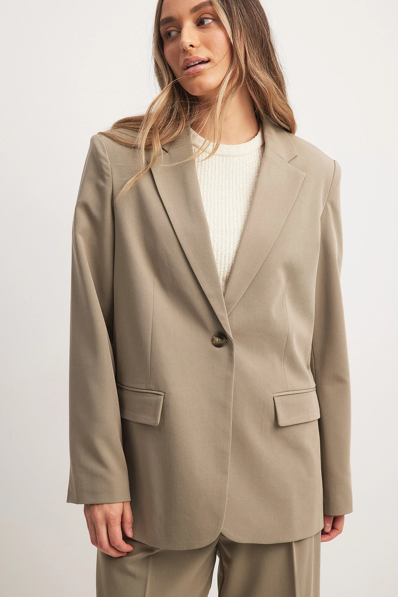 Oversize-Blazer mit einem Knopf