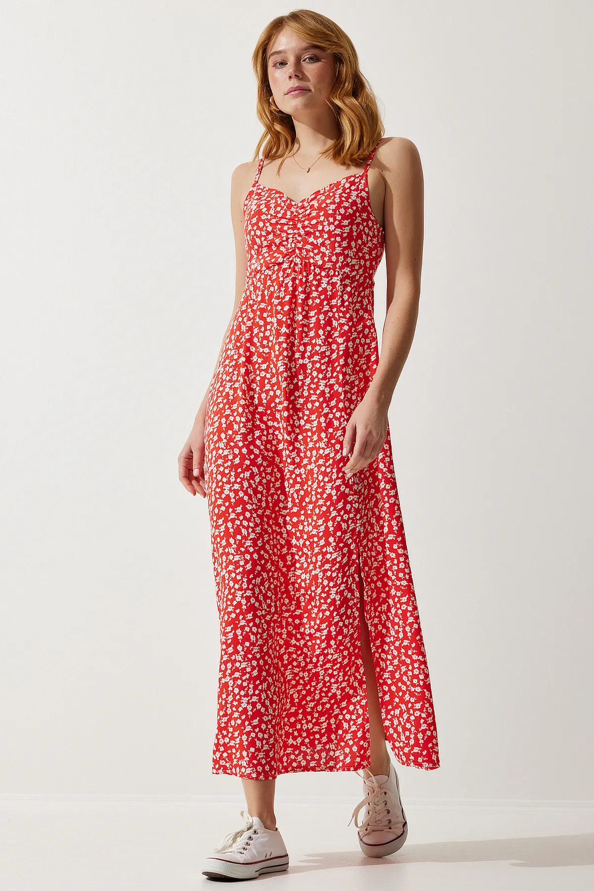 Happiness İstanbul  Kleid - Rot - A-Linie