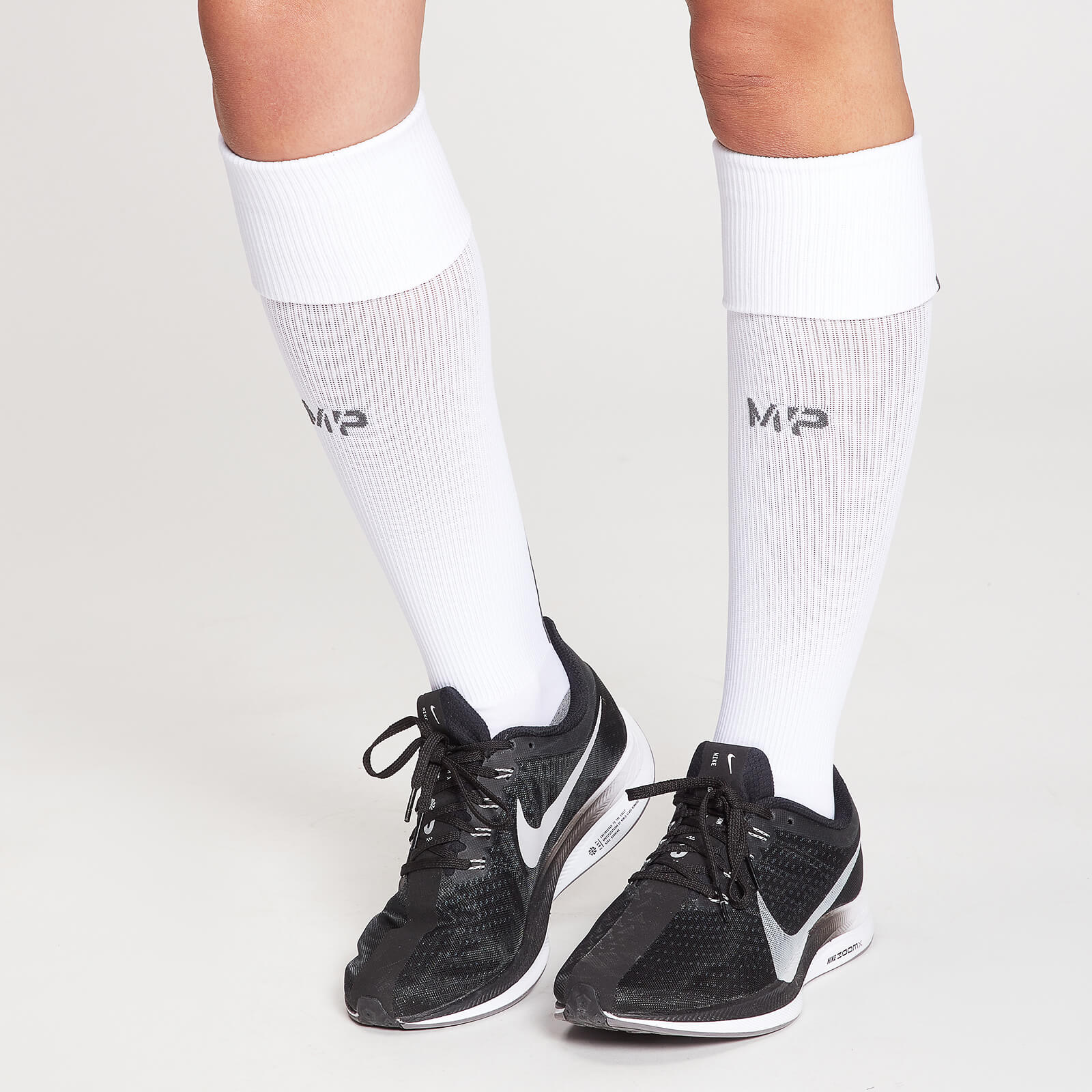 Chaussettes de football pleine longueur MP – Blanc