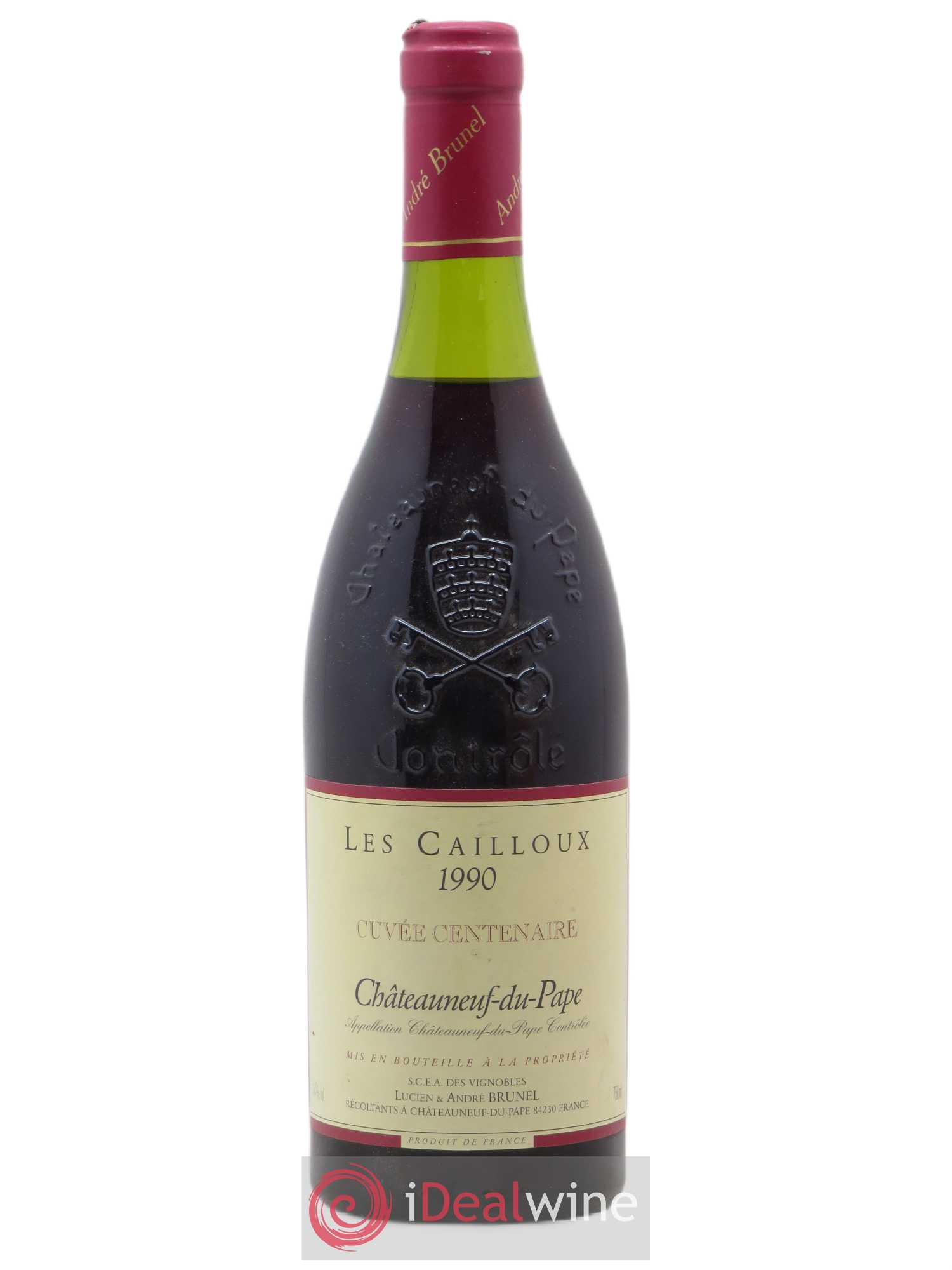 Châteauneuf-du-Pape Les Cailloux Cuvée Centenaire André Brunel  1990 - Lot de 1 Bouteille