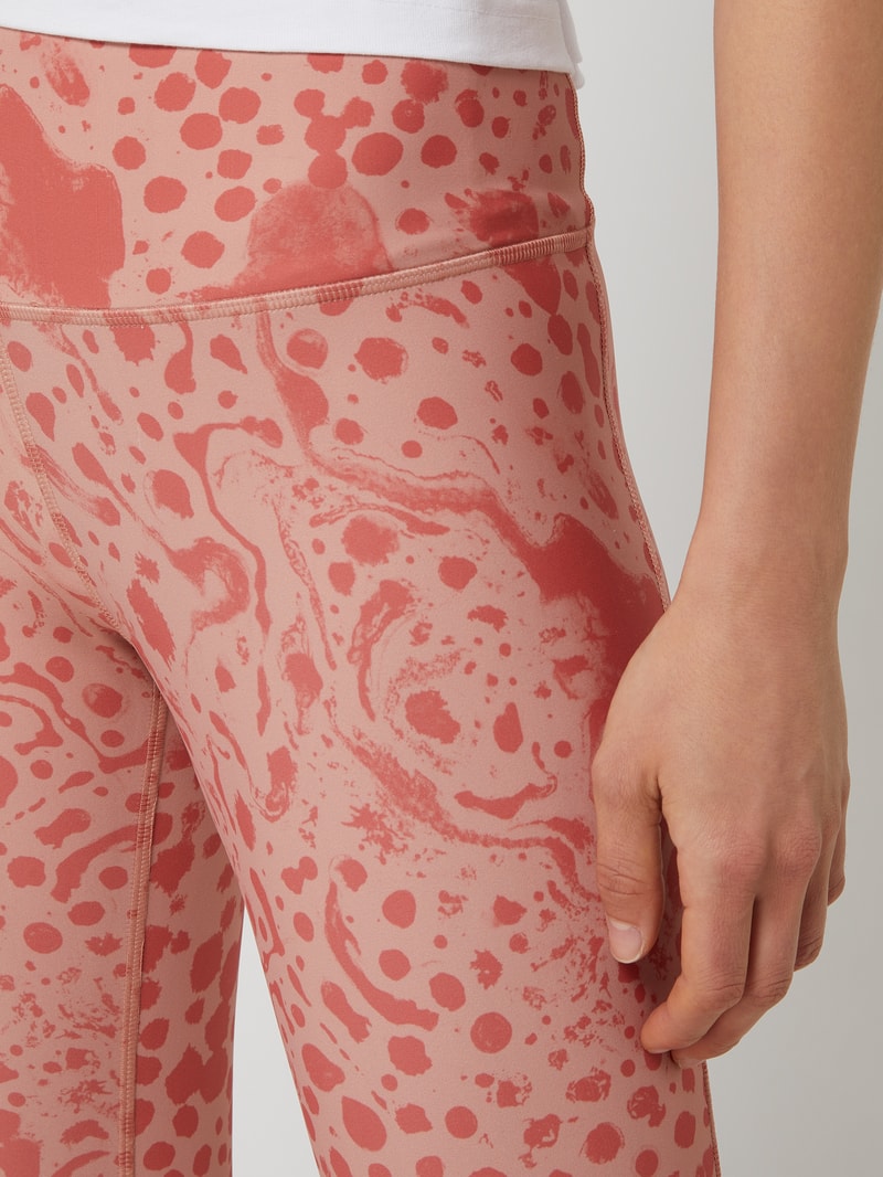 Sportleggings mit Allover-Muster in koralle