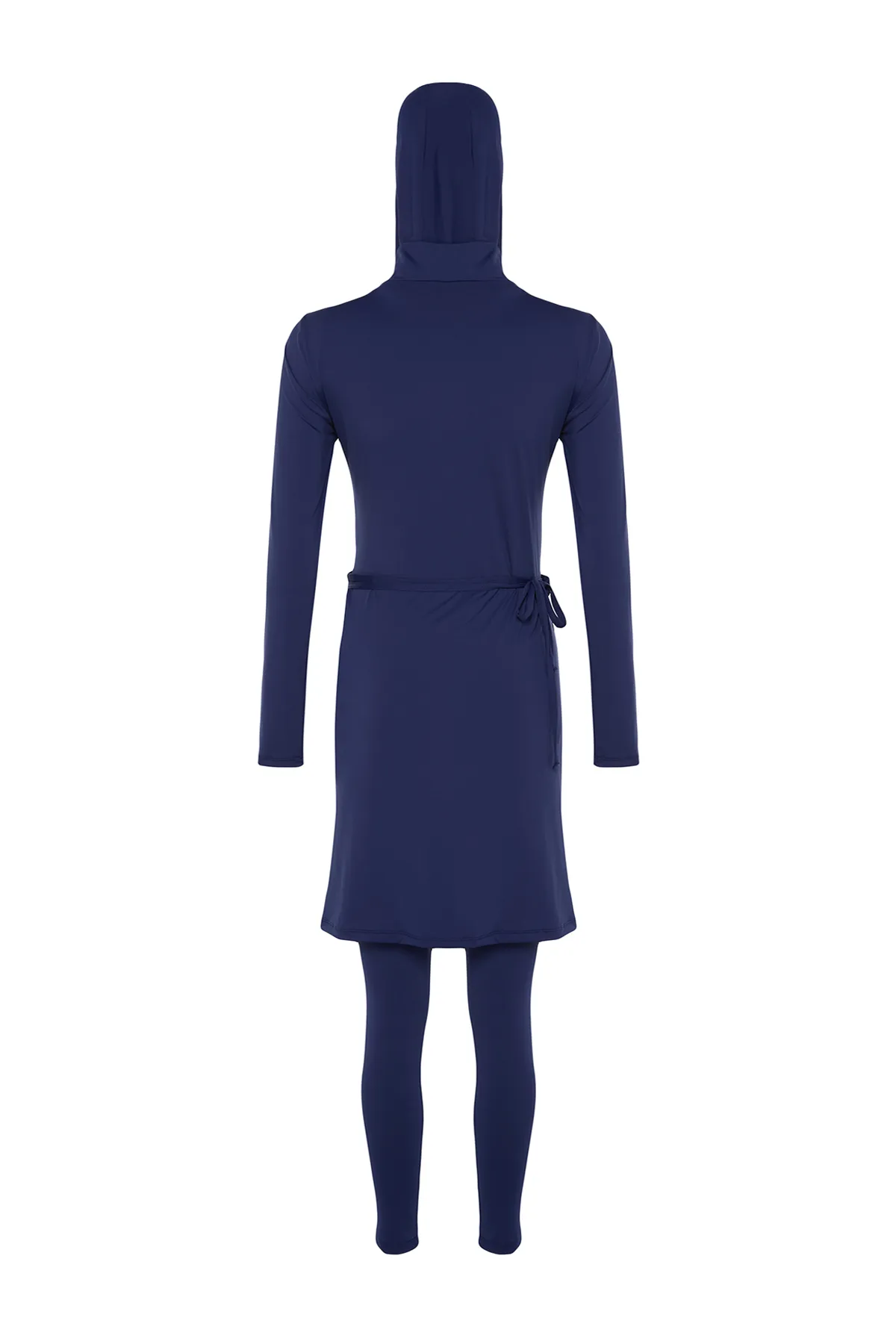 Trendyol Modest  Marineblaues 4-teiliges Surf-Badeanzug-Set mit Streifen und detailliertem Ausschnitt TCTSS22CF0018