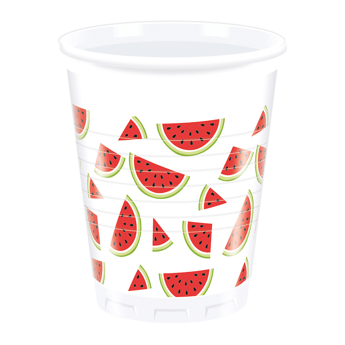Partybecher/Trinkbecher Watermelon, 200 ml, Kunststoff, 8 Stück
