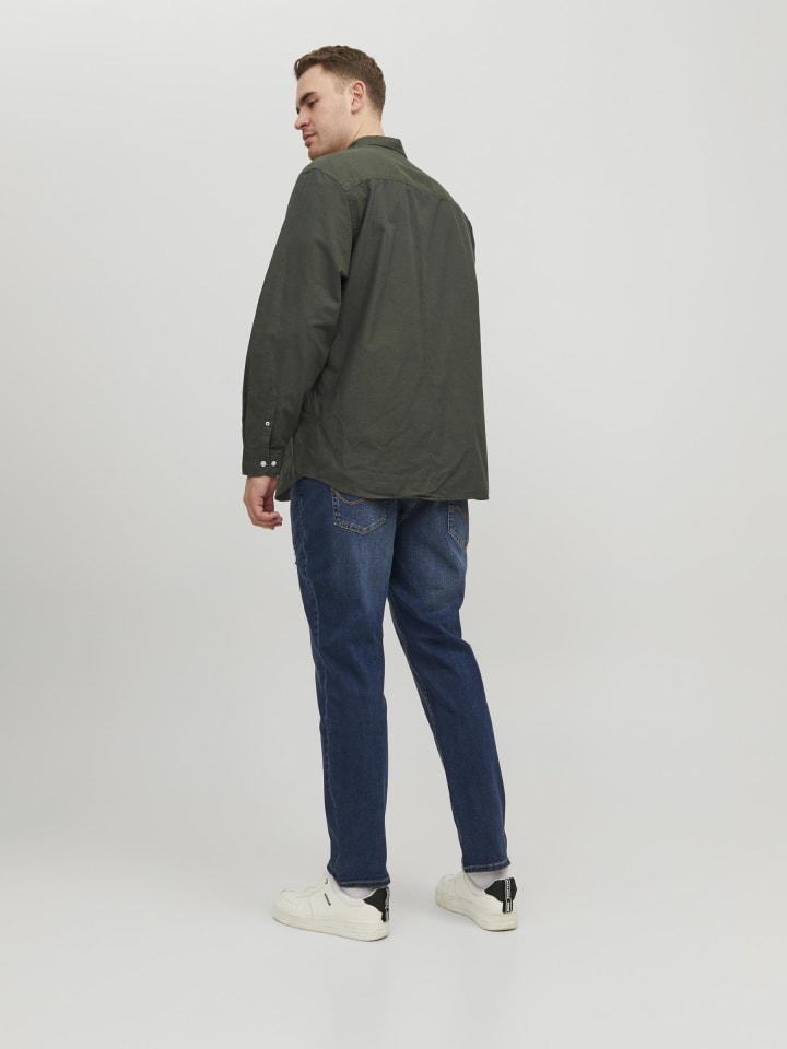 JACK & JONES PLUS Freizeithemd in Forest Night günstig kaufen