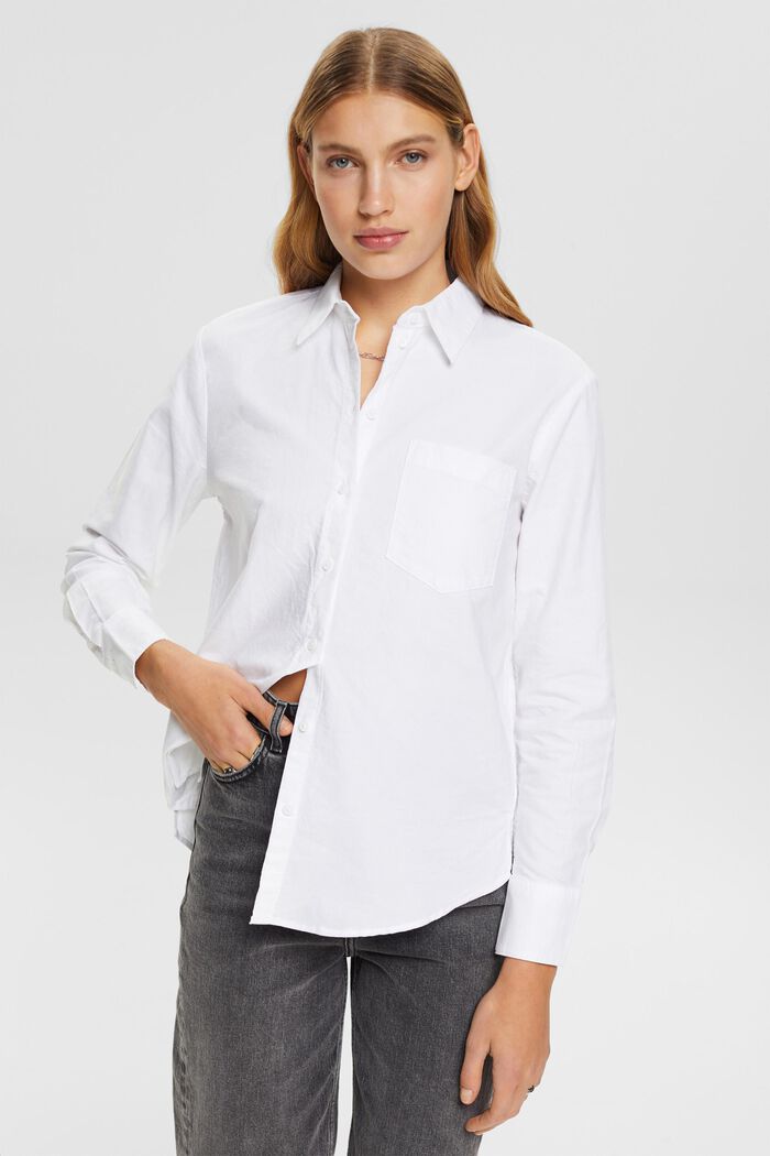 Baumwollbluse mit Tasche
