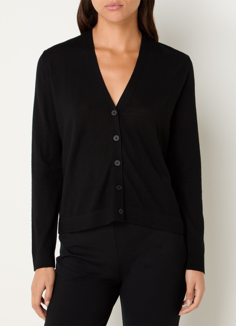 Gilet Benetton in lana vergine a maglia fine con scollo a V
