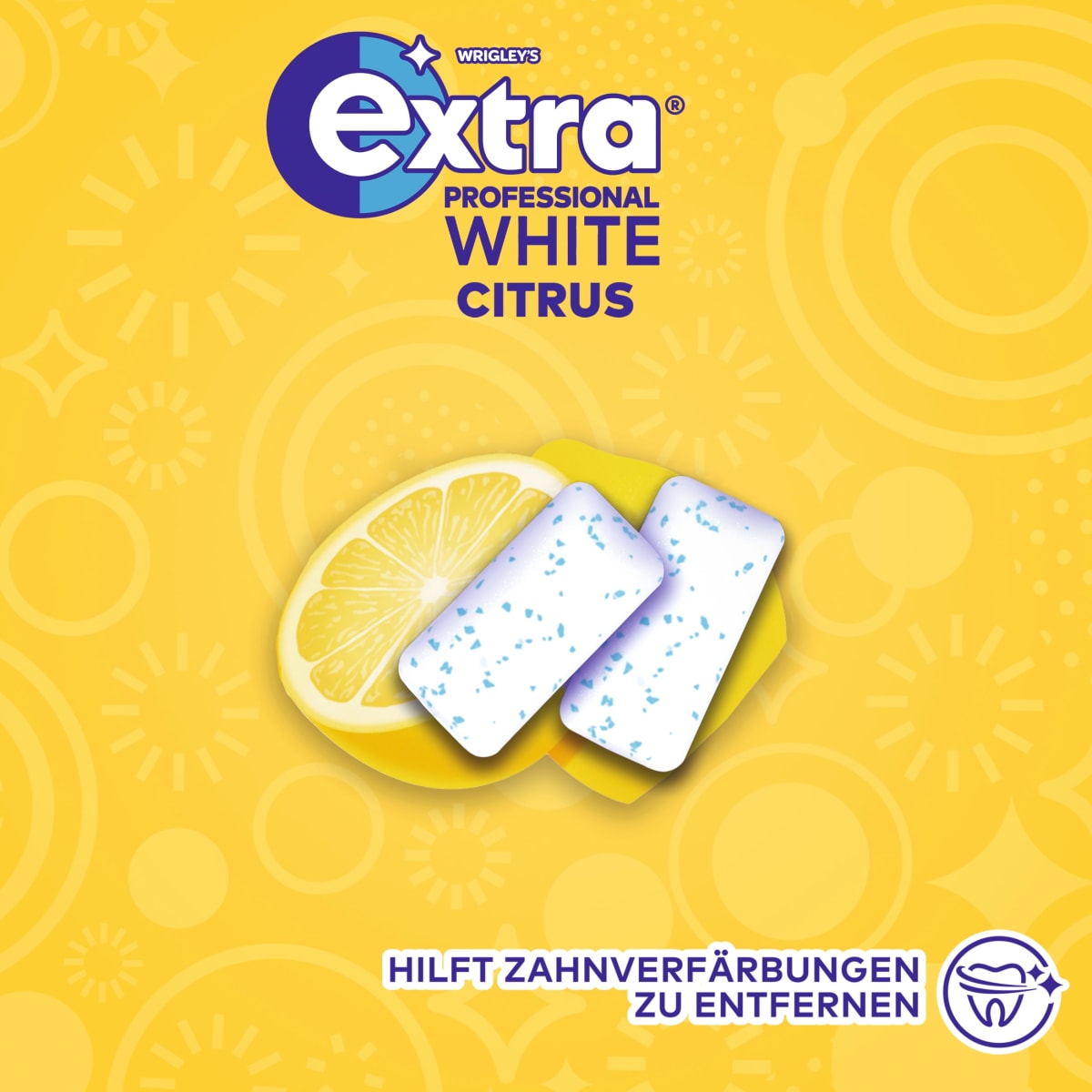 Kaugummi Extra Professional White, Citrus, zuckerfrei, 50 St