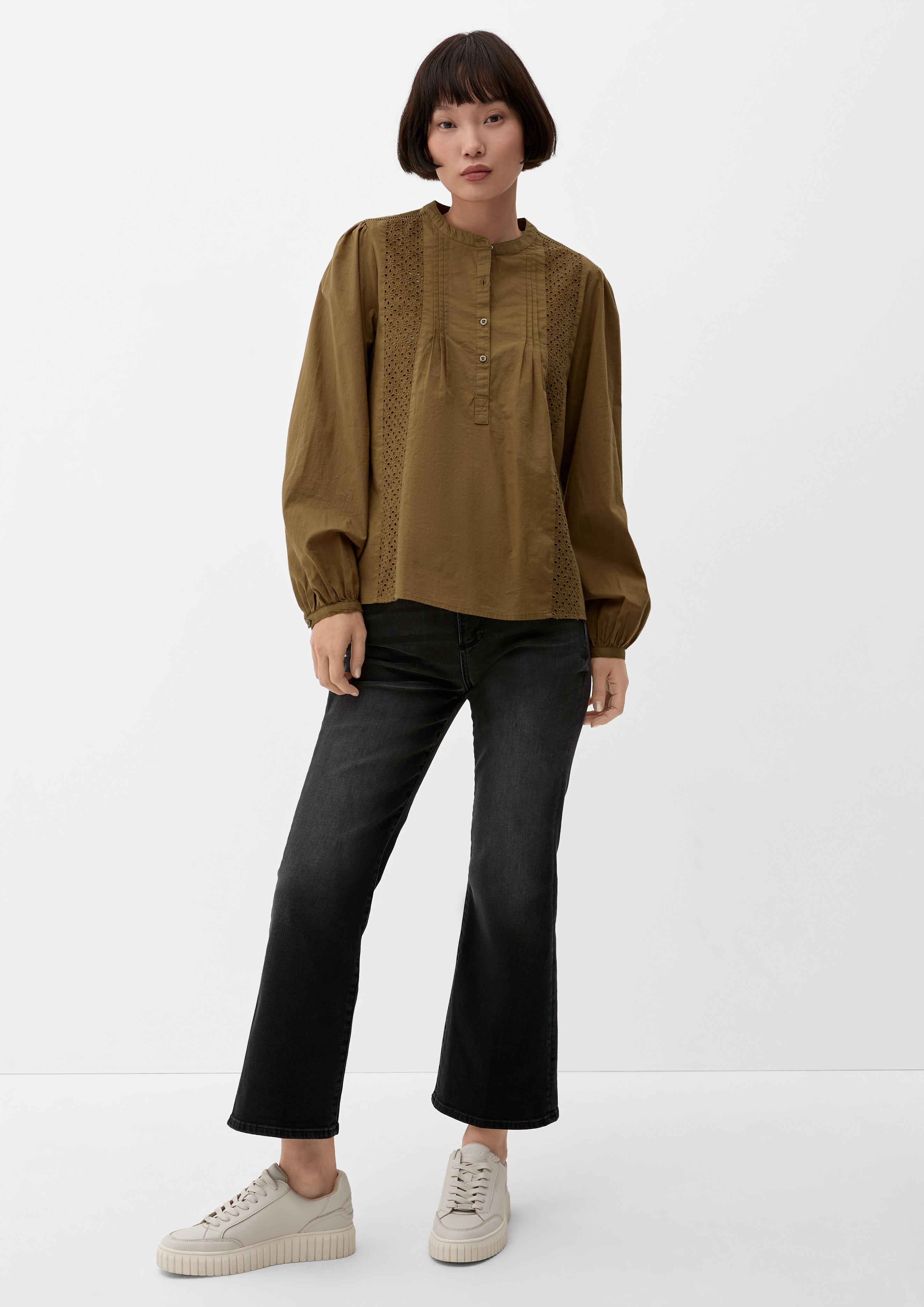 Bluse mit Lochstickerei  2128355-7723