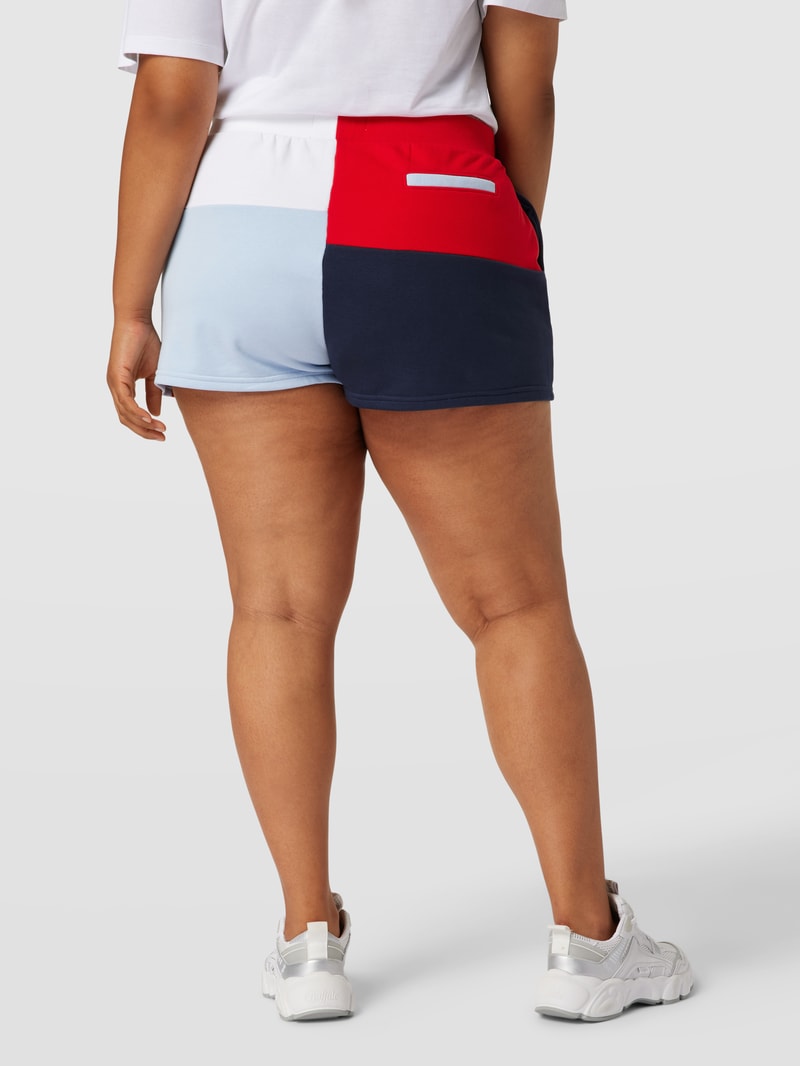 PLUS SIZE Sweatshorts im Farbblock-Design Modell 