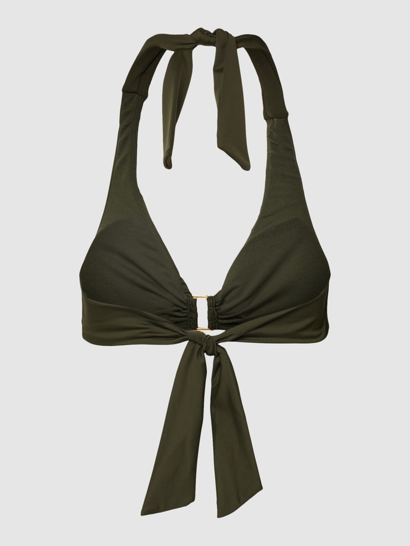 Bikini-Oberteil mit Neckholder in khaki