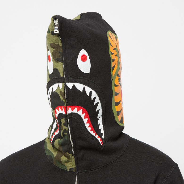 A Bathing Ape Shark Full Zip Hoodie M Black
